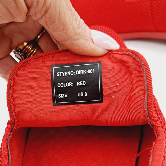 Dirk Red Mens Mesh Comfort Slip On Dress Casual Prom Dance Non Slip Loafers 8 - Picture 9 of 9